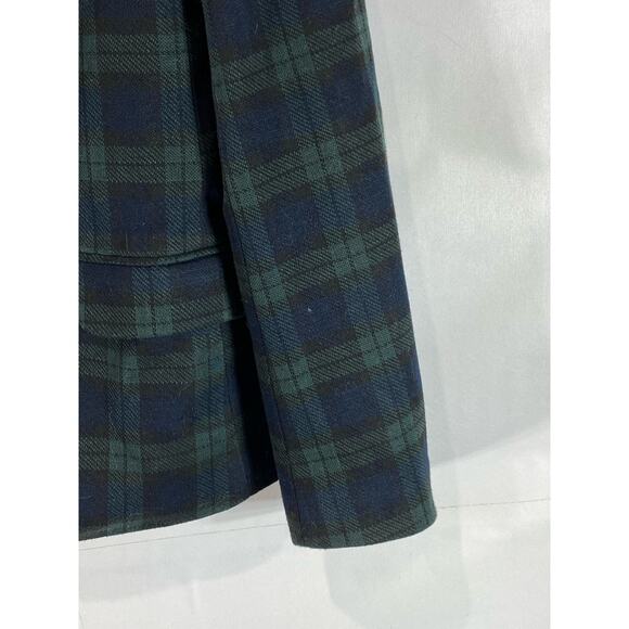 ZARA MAN Men's Green Plaid Two-Button Elbow-Patch Blazer SZ M - Picture 7 of 12